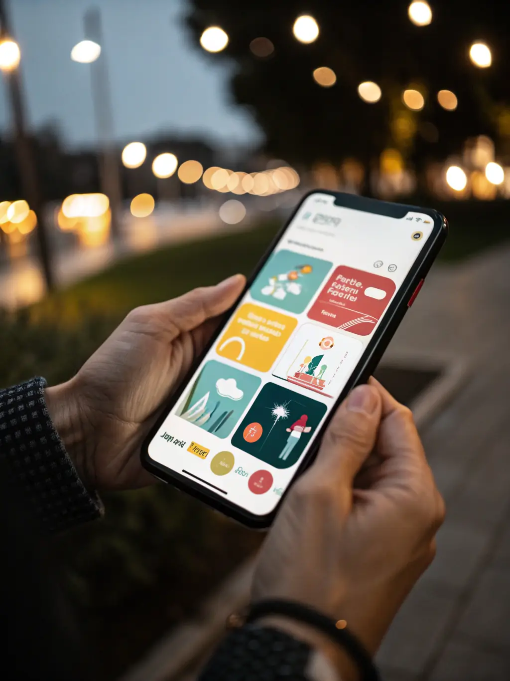 A visually appealing mockup of a restaurant's branded iOS app on an iPhone, highlighting its user-friendly interface.